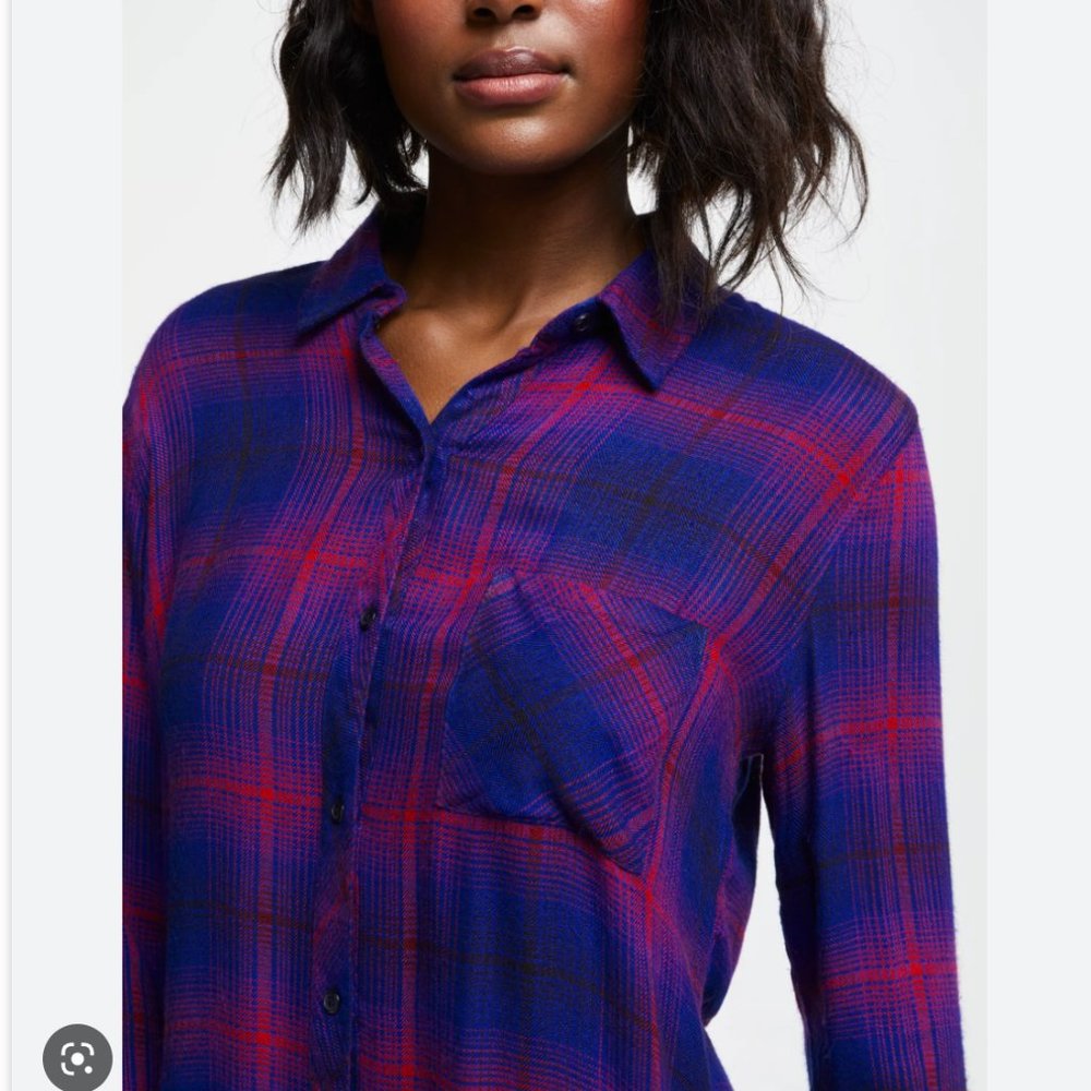 Rails Hunter Plaid Long-Sleeved Soft Flannel (Size Small)